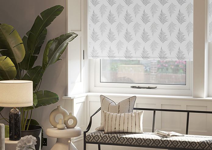 Delicate Ferns, Fog Grey - Roller Blind - Image 5